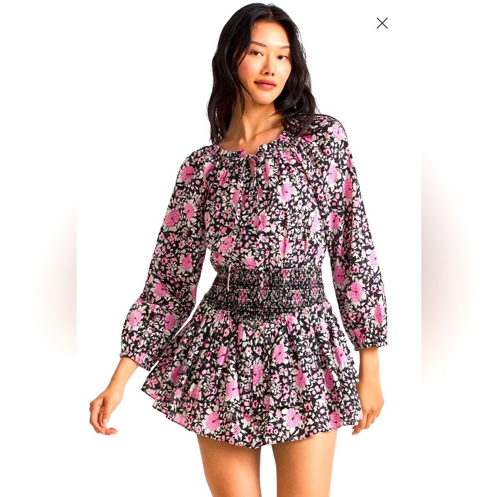 Netra Mini Dress | LoveShackFancy | RASPBERRY SPICE LATTE / P - Picture 2 of 7